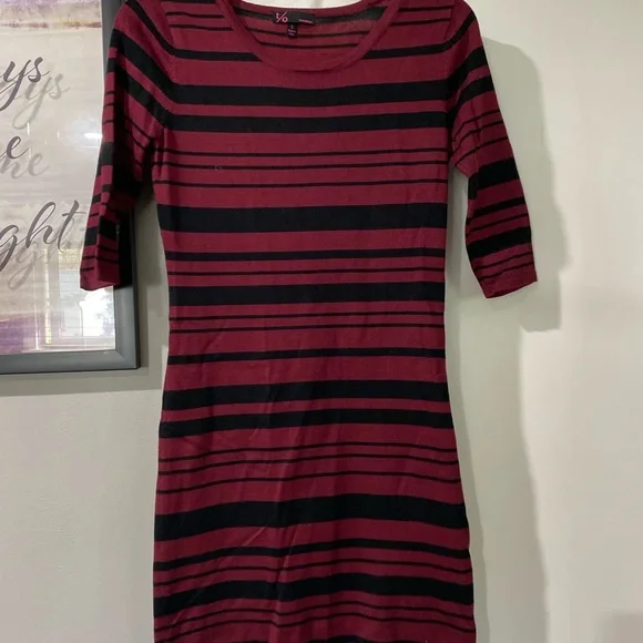 open lace back dress Listen to Me Black Striped Sweater Dress, Large - The Mint Julep Boutique